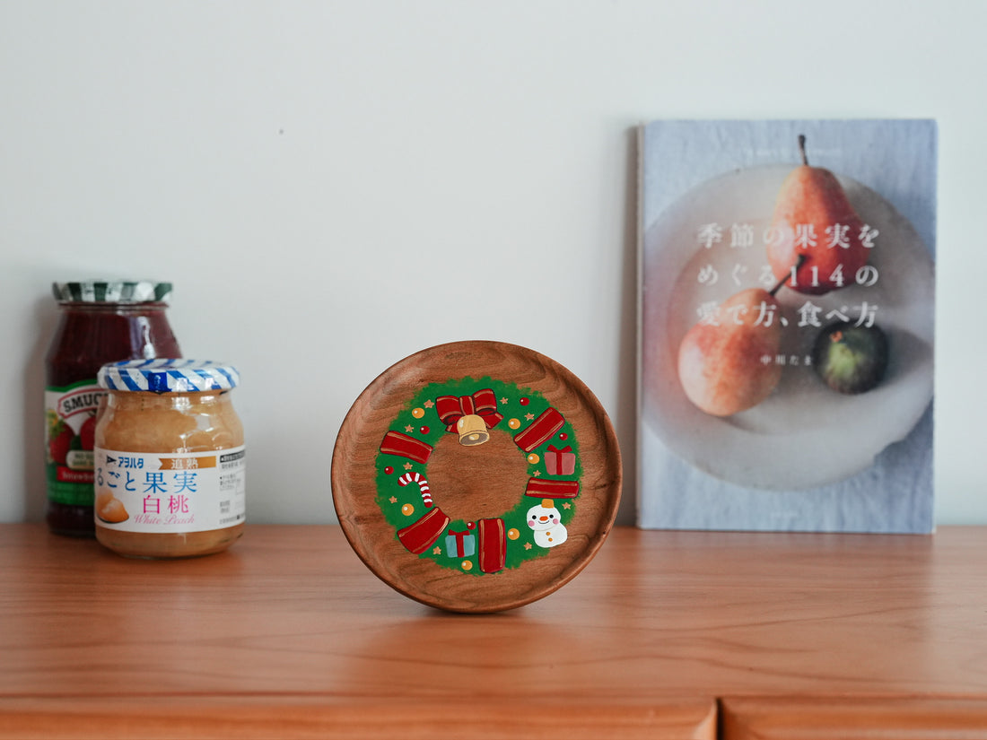 Kiezakka 木繪雜貨 Pedestal Plate - Christmas KZ01