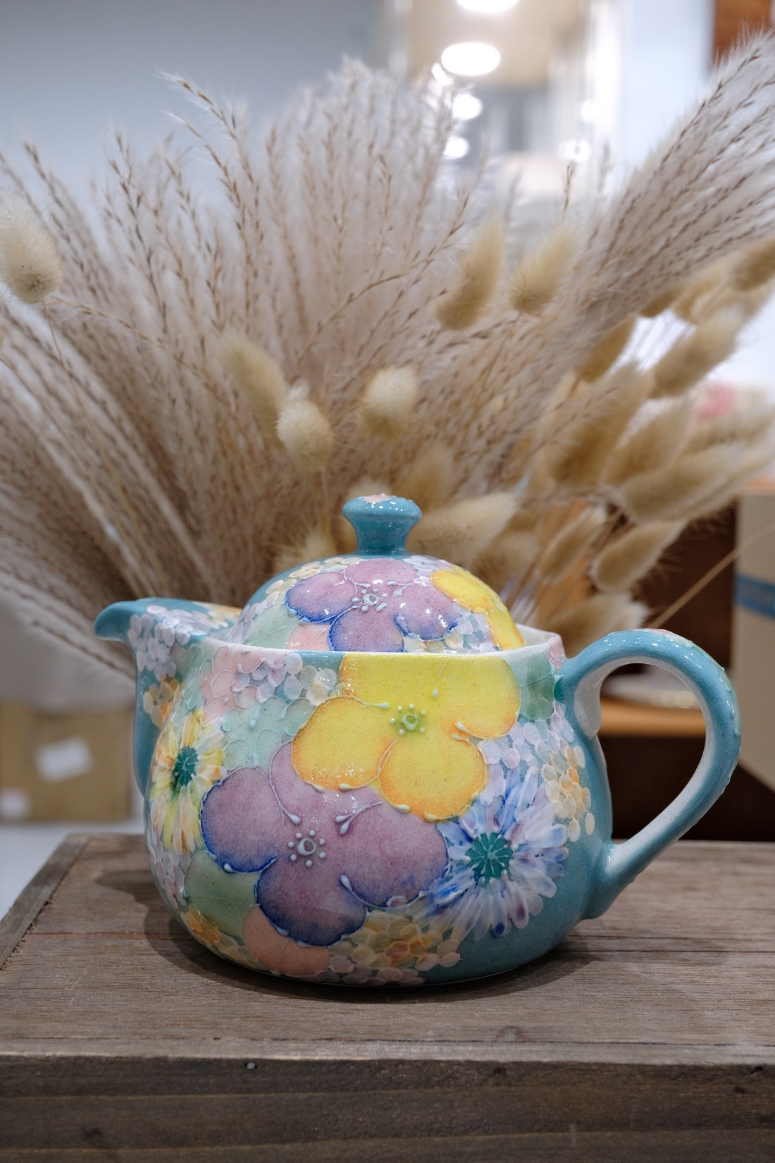 Seto Ware Flower Teapot