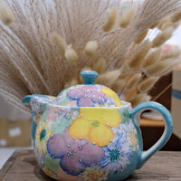 Seto Ware Flower Teapot