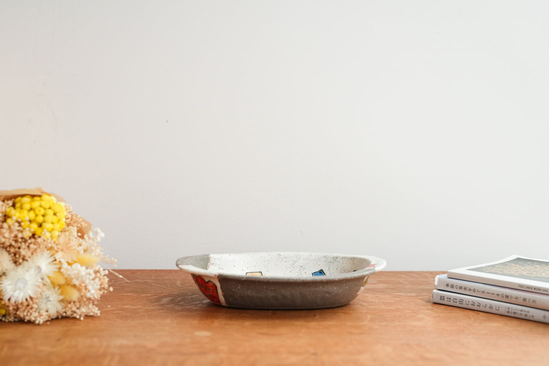 Hapun Pottery 拝志睦子 Oval Plate HP12