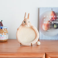 Aya and Yoshiko Wool Felt Animal Coaster -  Rabbit YS12