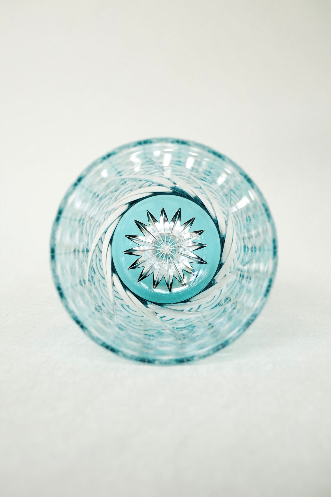 Harisho Yamada Glass - 漣-sazanami Whiskey Crystal Glass - Light Blue