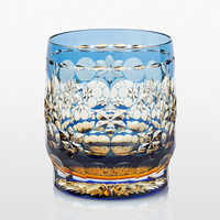 Kagami Crystal - Whiskey Glass, Edo Kiriko Kasaneirome "Tamamai (juggling balls)"