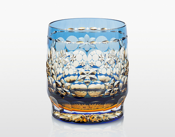 Kagami Crystal - Whiskey Glass, Edo Kiriko Kasaneirome "Tamamai (juggling balls)"