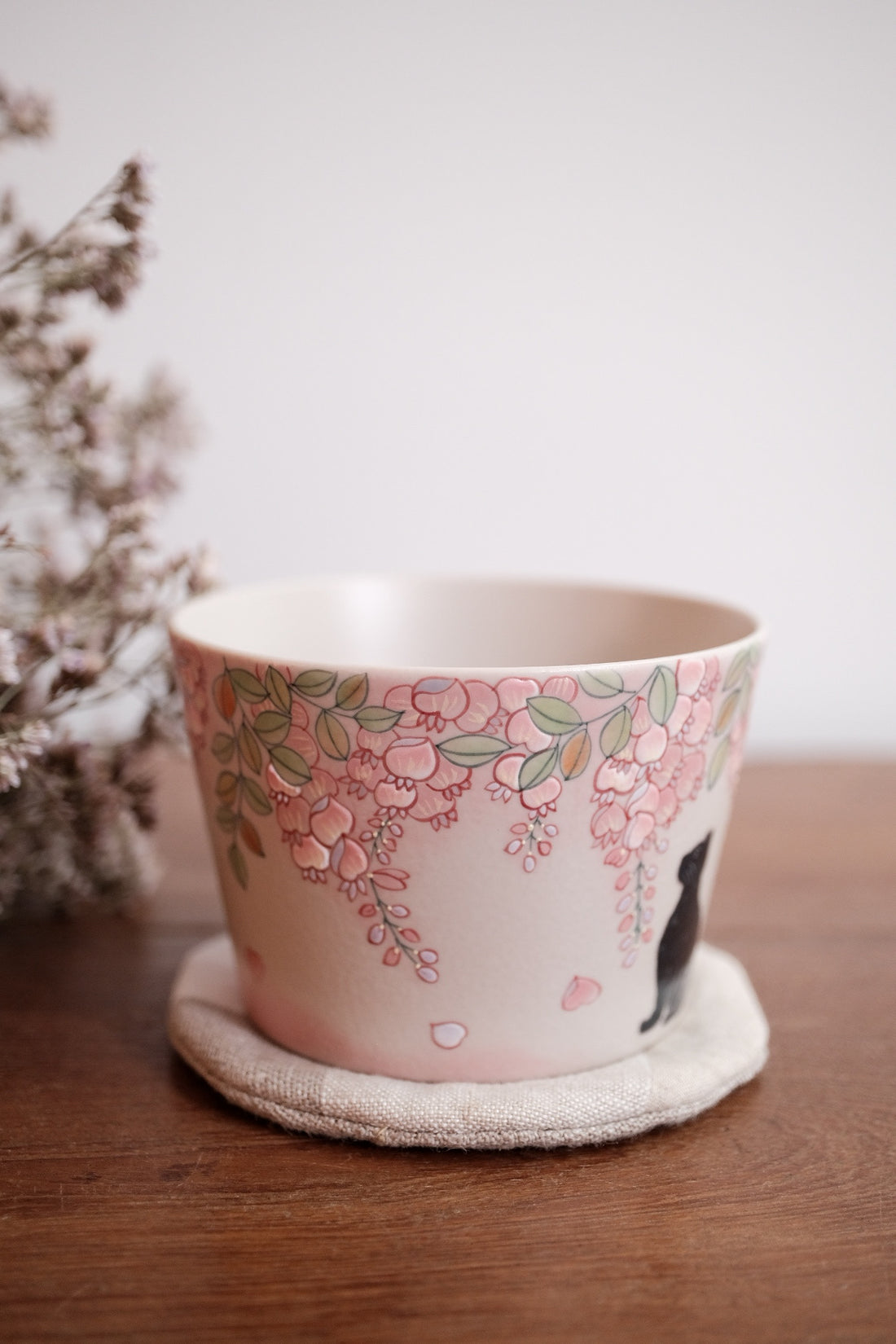 Baizhi Studio- Wisteria Cat Coffee/Tea Cup