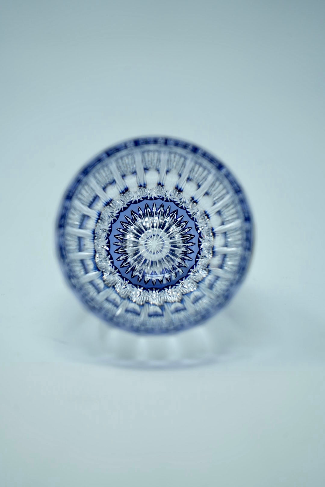 Kagami Crystal - Sake Glass, Edo Kiriko "Chrysanthemum" By Satoshi Nabetani