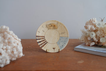 Shoko Hirano 平野照子 Cat Small Plate SR12 #2