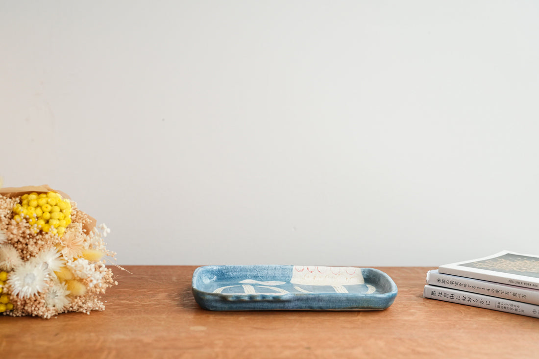 Hapun Pottery 拝志睦子 Rectangle Plate HP15