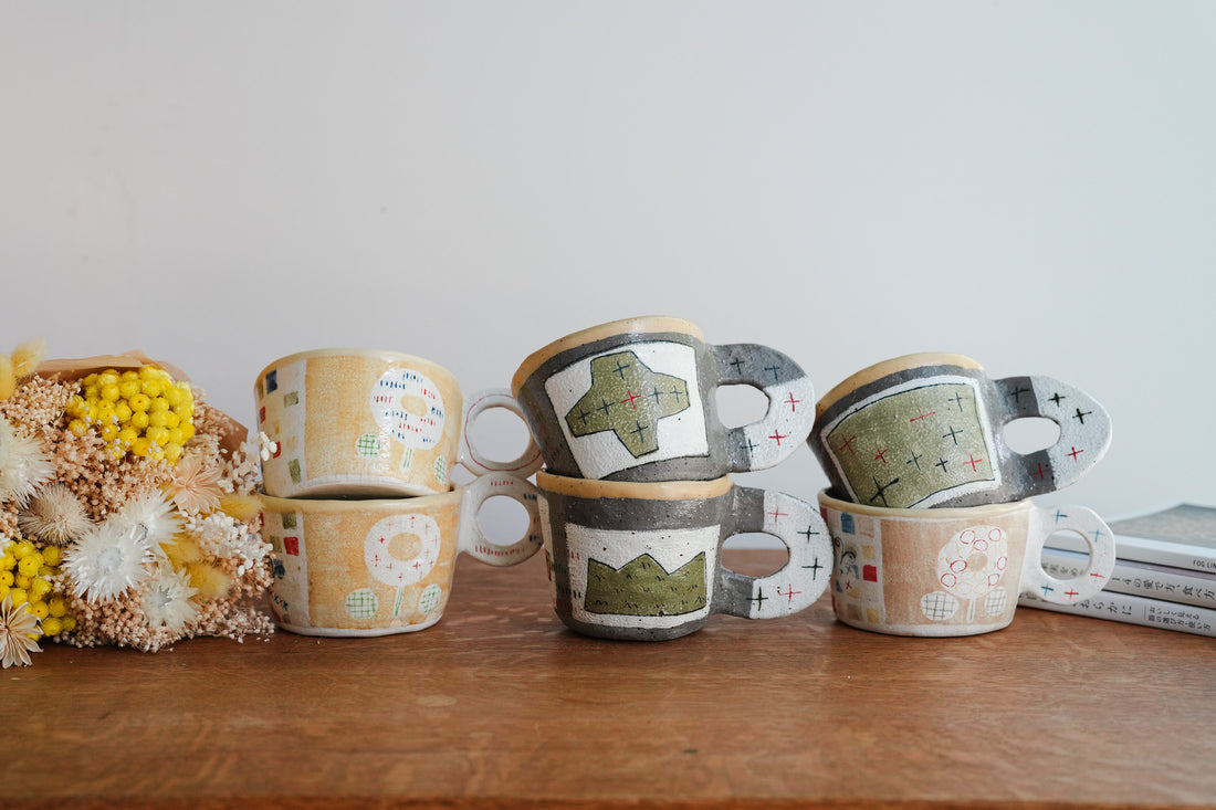 Hapun Pottery 拝志睦子 Mug with Flat Handle HP19