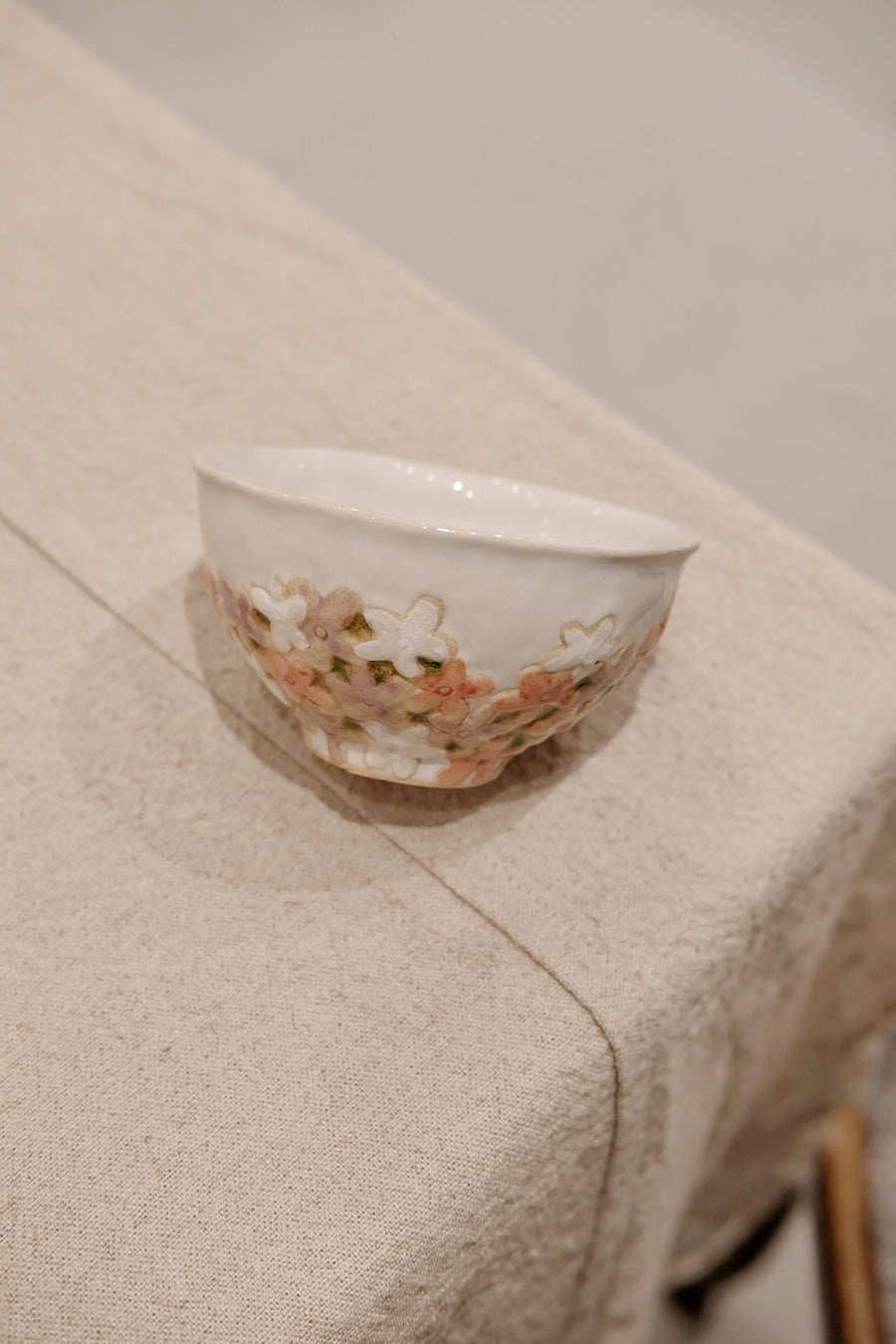 Seto Ware Uki-Bana Rice Bowl