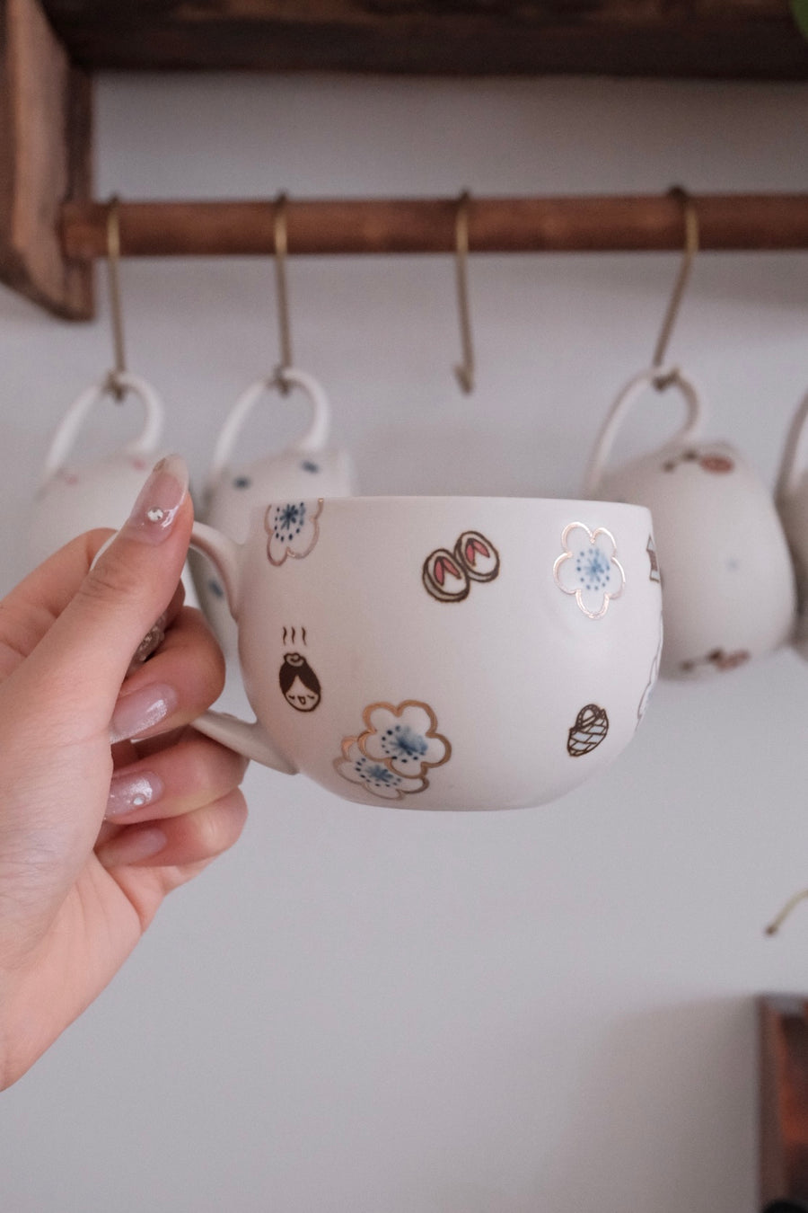 Tobe-ware Golden Ume Mug