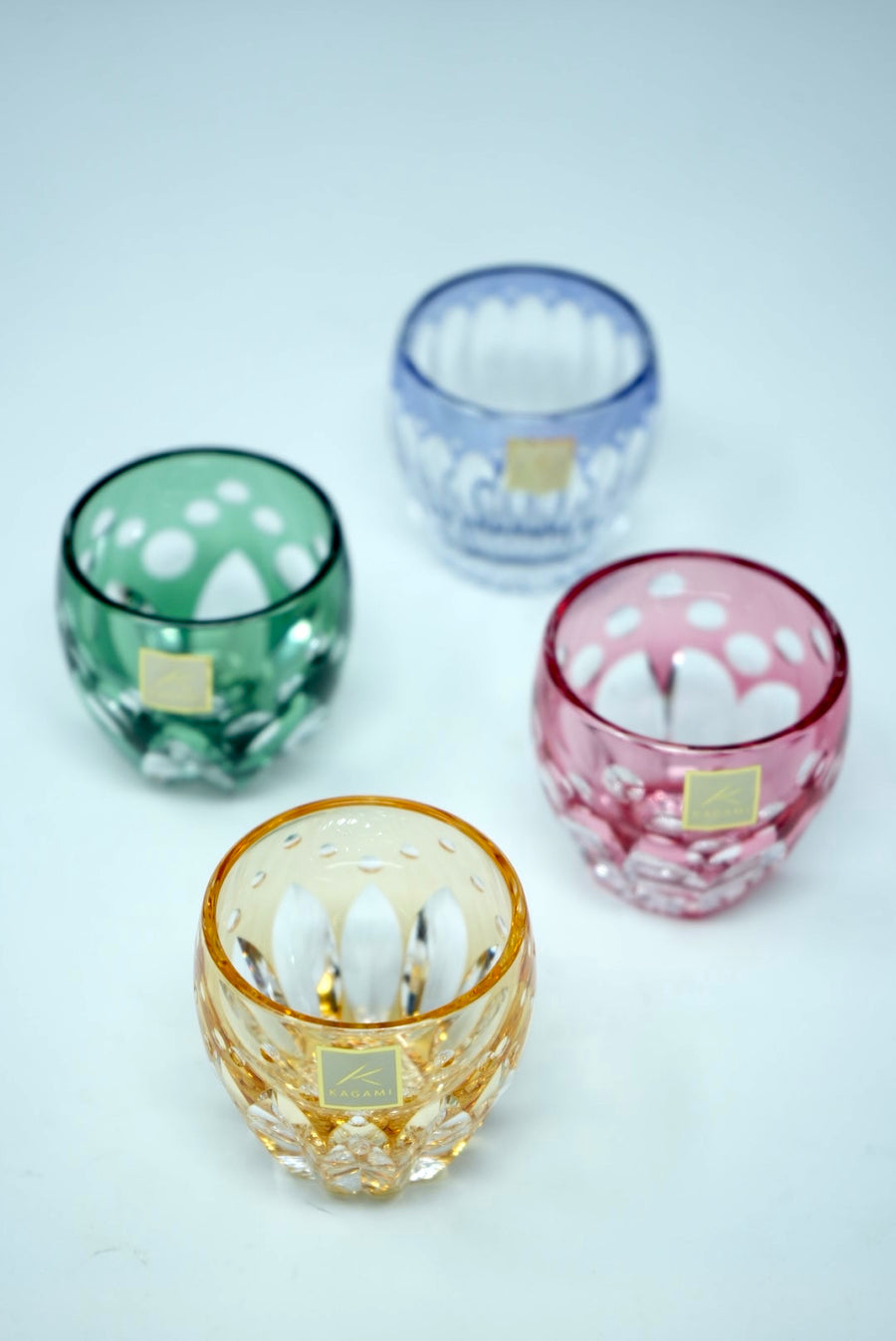 Kagami Crystal - Sake Glass, Edo Kiriko "Daffodil" By Satoshi Nabetani