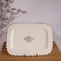 Katsura Saeka Large Rectangle Plate - Pudding KA02