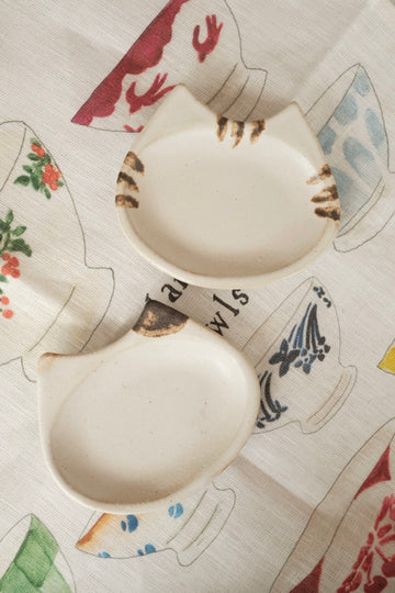 Mashiko Pottery Yoshizawa Neko Mini Dish