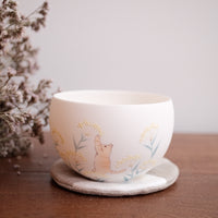 Baizhi Studio - Fennel Orange Cat Coffee/Tea Egg Shape Cup