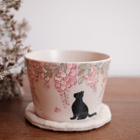 Baizhi Studio- Wisteria Cat Coffee/Tea Cup