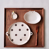 Non-Slip Surface Natural Wood Serving Tray