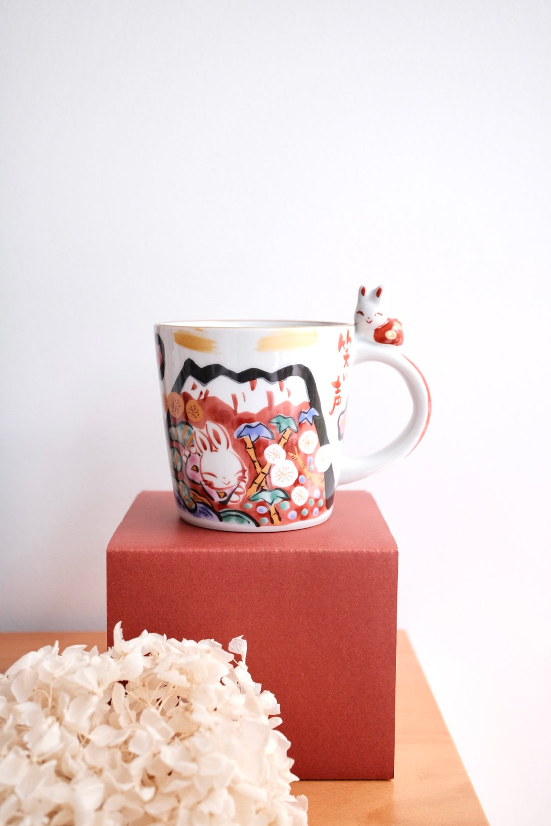 夕立窯 Japanese Style Red Mt. Fuji Mug