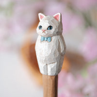 Ayataro Large Spoon - Cat with Blue Bowtie - aya10