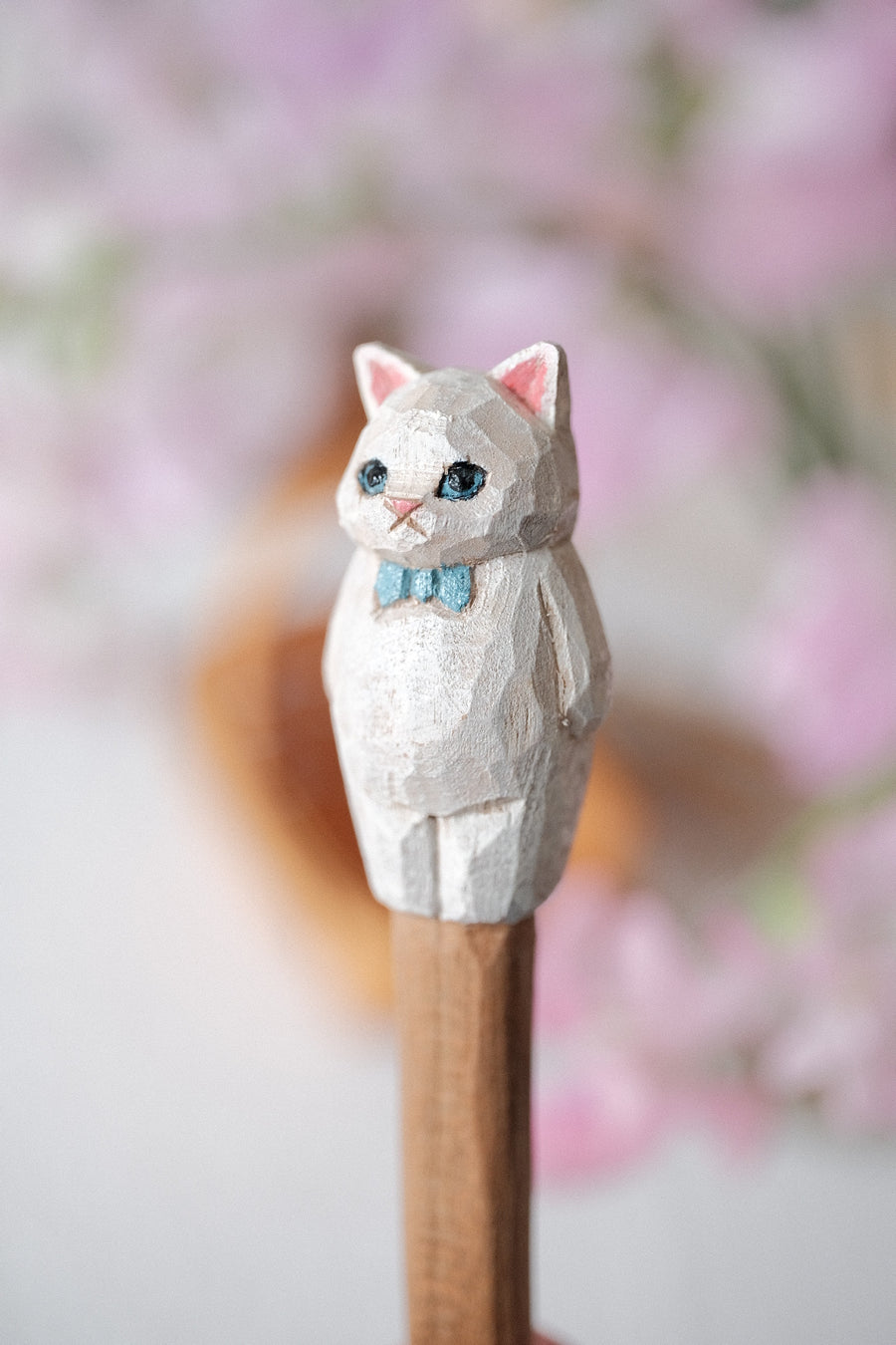 Ayataro Large Spoon - Cat with Blue Bowtie - aya10