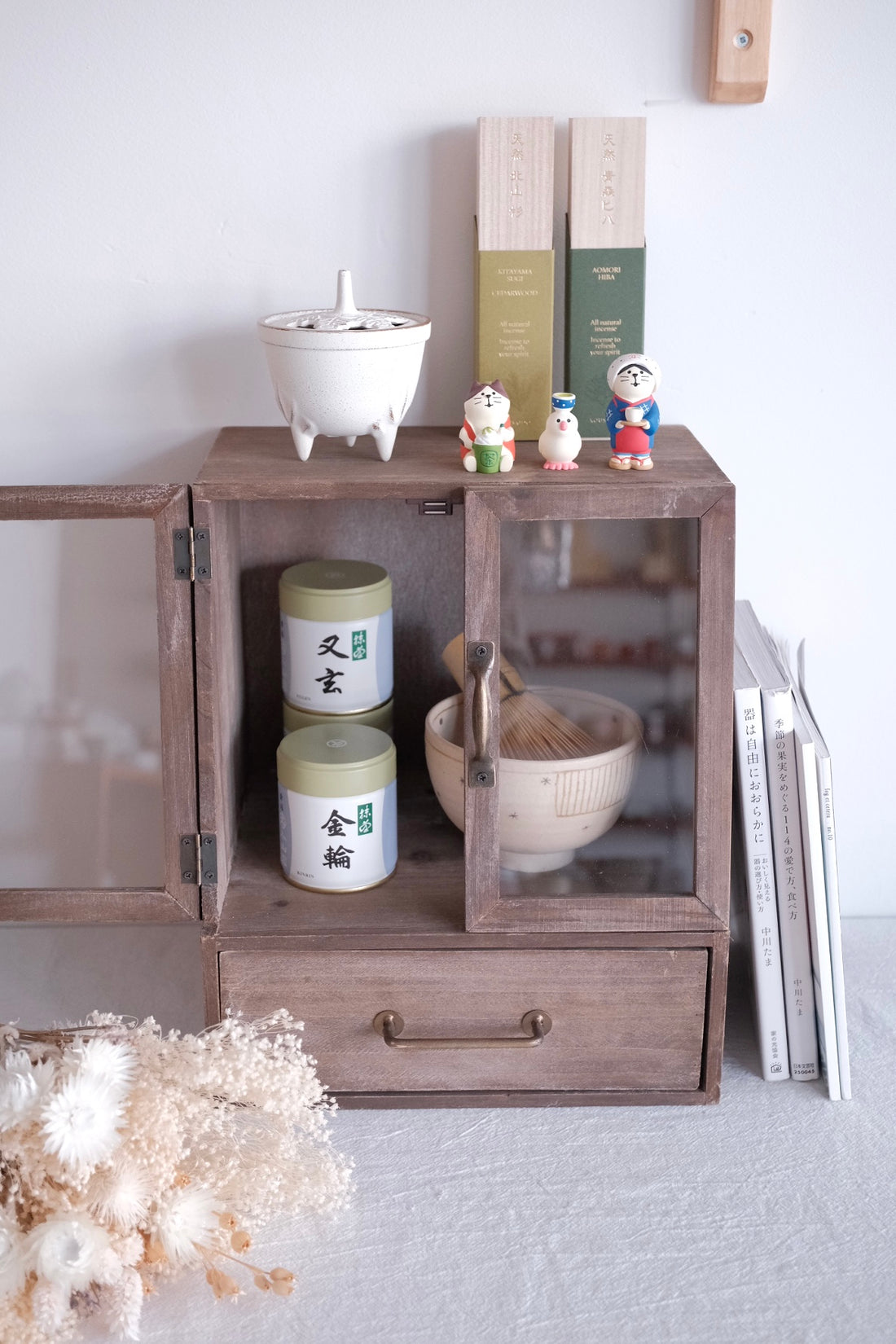 Natural Wood Storage Cabinet