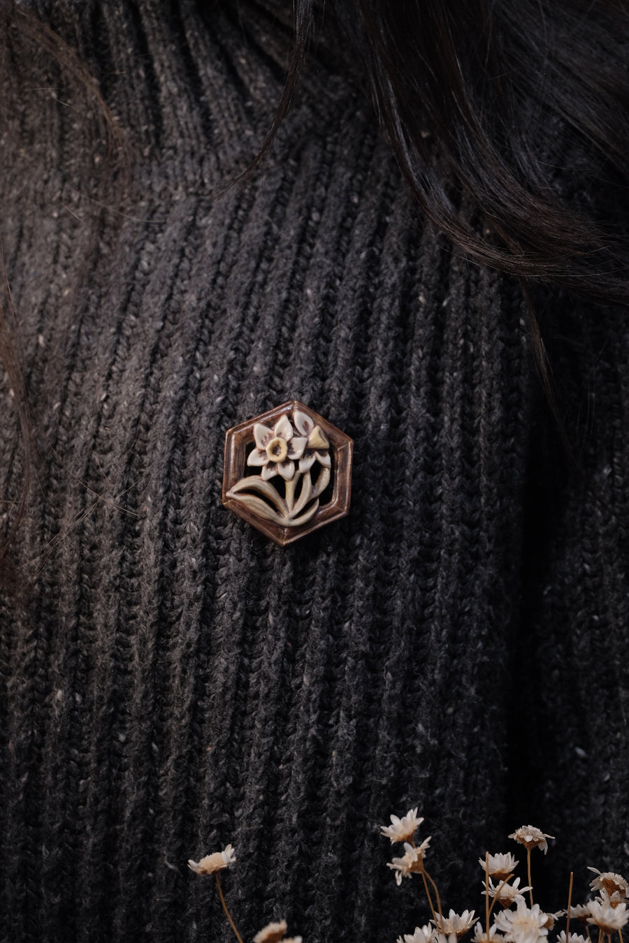 Michi Ito 伊藤三智 - Brooch - Narcissus M26