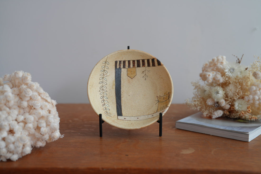 Shoko Hirano 平野照子 Cat Large Bowl SR14 #3