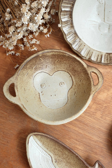 Mashiko Pottery Yoshizawa Monkey Small Bowl