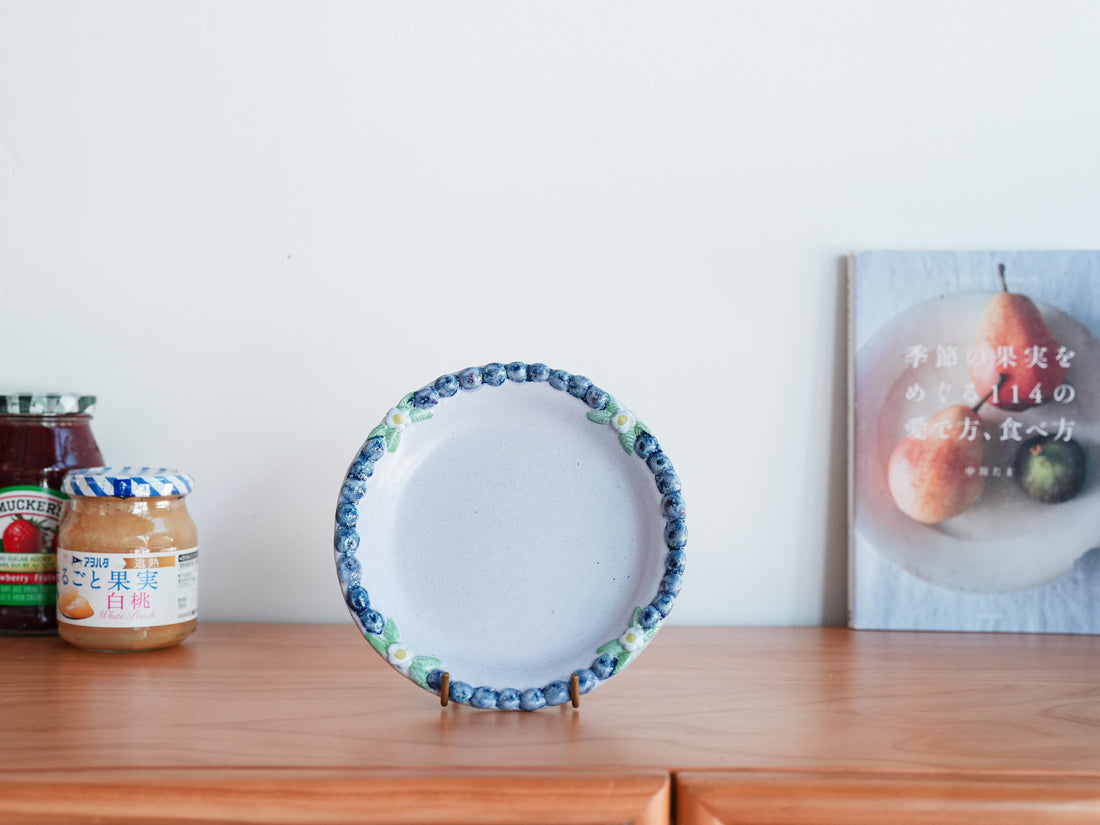 Aiko Miura 三浦愛子 Blue Berry Mug with Round Plate - Purple AM07