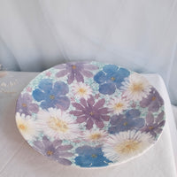 Seto Ware Flower Purple Pasta Plate
