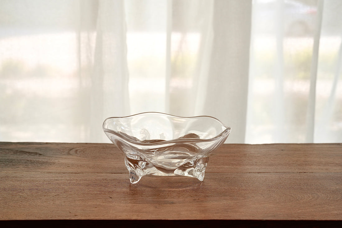Mitsuhiro Hara 原光弘 Glass Bowl with Stand MH11