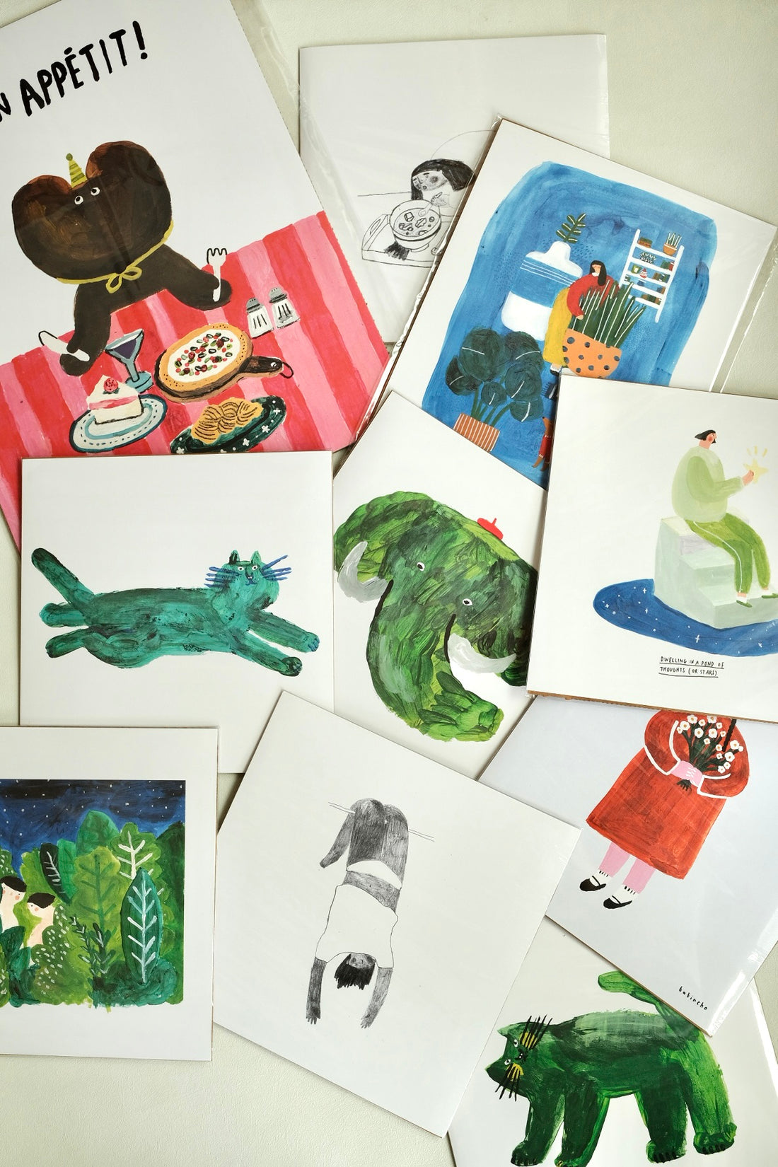 Babincho Prints Green Cat 23cm