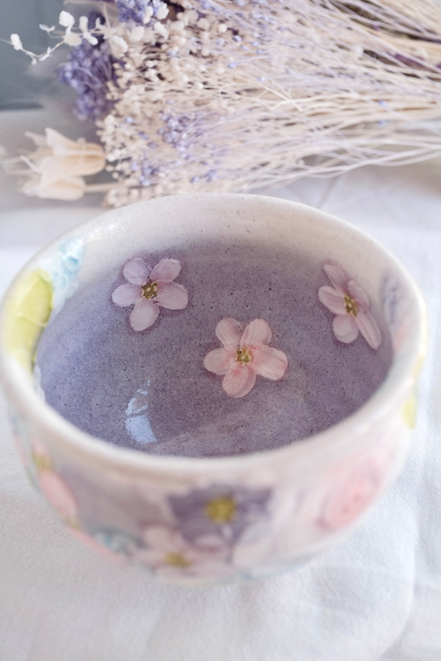 Seto Ware Flower Small Bowl