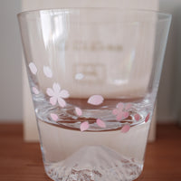 Edo Glass Mt. Fuji Sakura Glass Cup Coloring Changing Cups