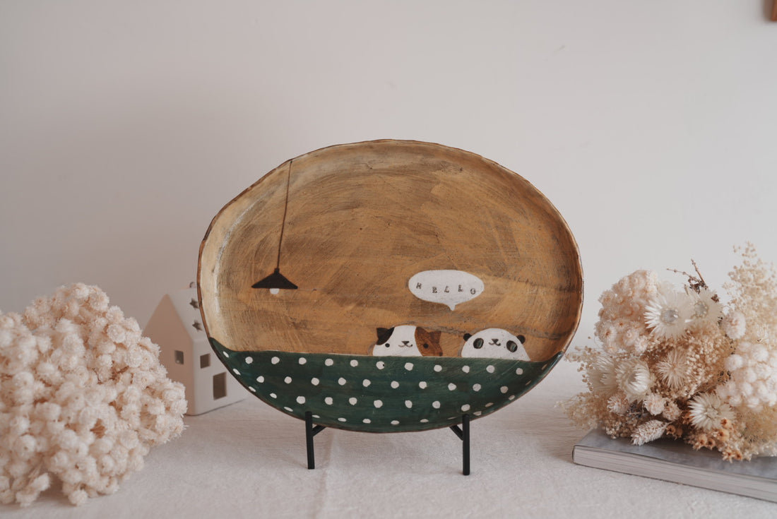 Fumiko Tsuchihashi 土橋文子 - Large Oval Plate FT12 #9