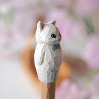 Ayataro Large Spoon - Cat with Blue Bowtie - aya10