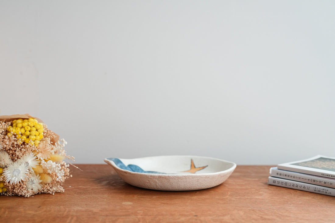Hapun Pottery 拝志睦子 Large Deep Plate HP06