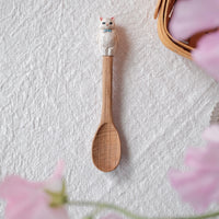 Ayataro Large Spoon - Cat with Blue Bowtie - aya10