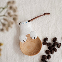 Kumiko Nakamura 星屑制作所 Wood Coffee Spoon - White Bear H12