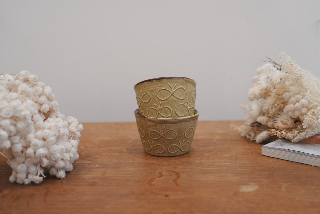 Tomoko Kubo コンガリ舍 Yellow Butterfly Free Cup TK11