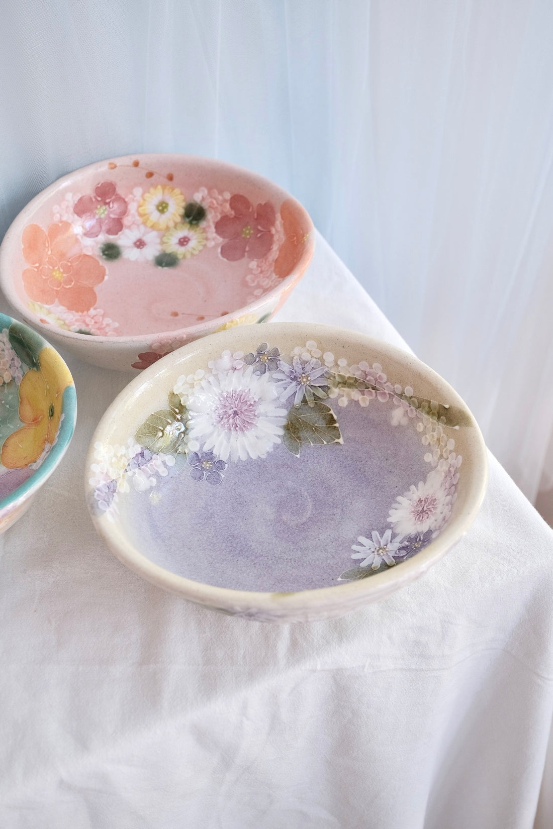 Seto Ware Flower Deep Plate