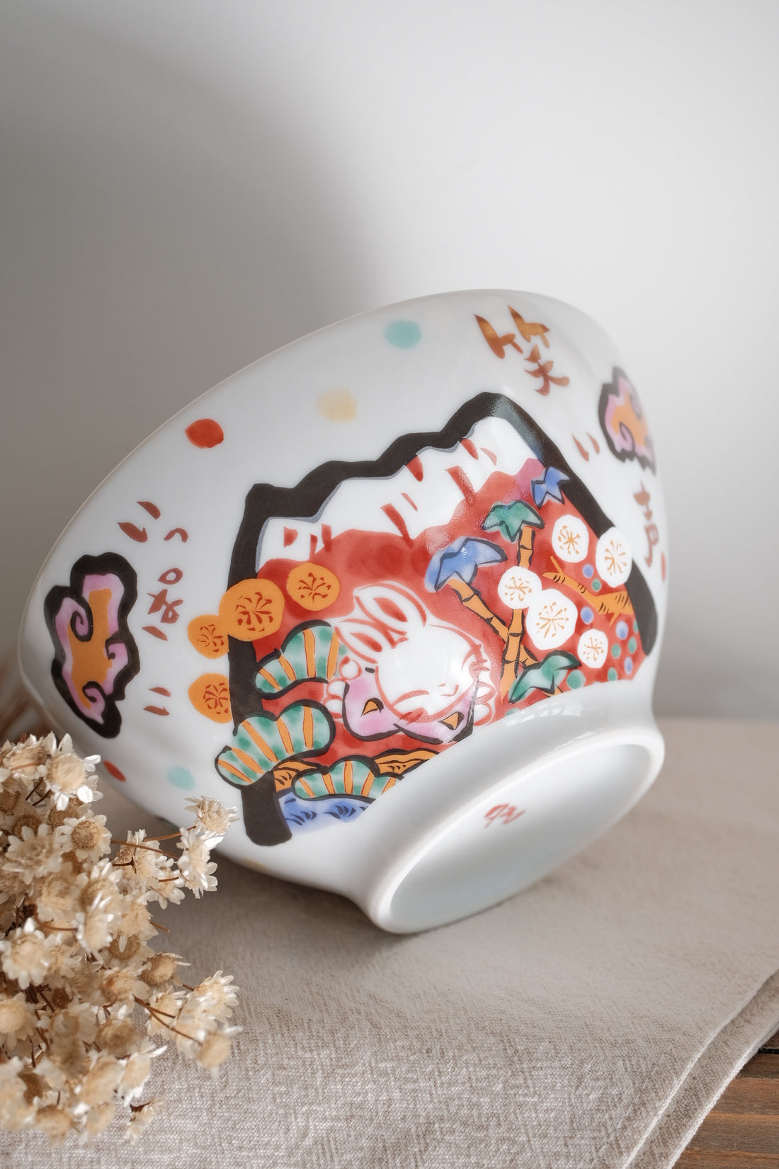 夕立窯 Fully Handmade Ramen Bowl - Mt. Fuji