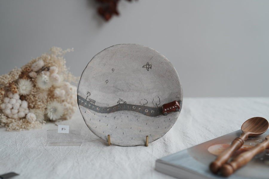 Akemi Suzuki 鈴木明美 - Road Collection Red Car 15cm Plate AS18