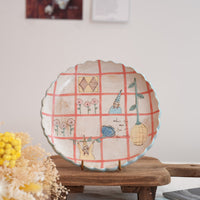 Cozy Nook - Checkered Pattern Fluted Round Plate- CN14 #3