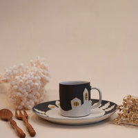 Kei Mitsumochi ミツ持啓 House and Trees Large Round Plate  KM36