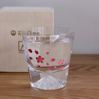 Edo Glass Mt. Fuji Sakura Glass Cup Coloring Changing Cups