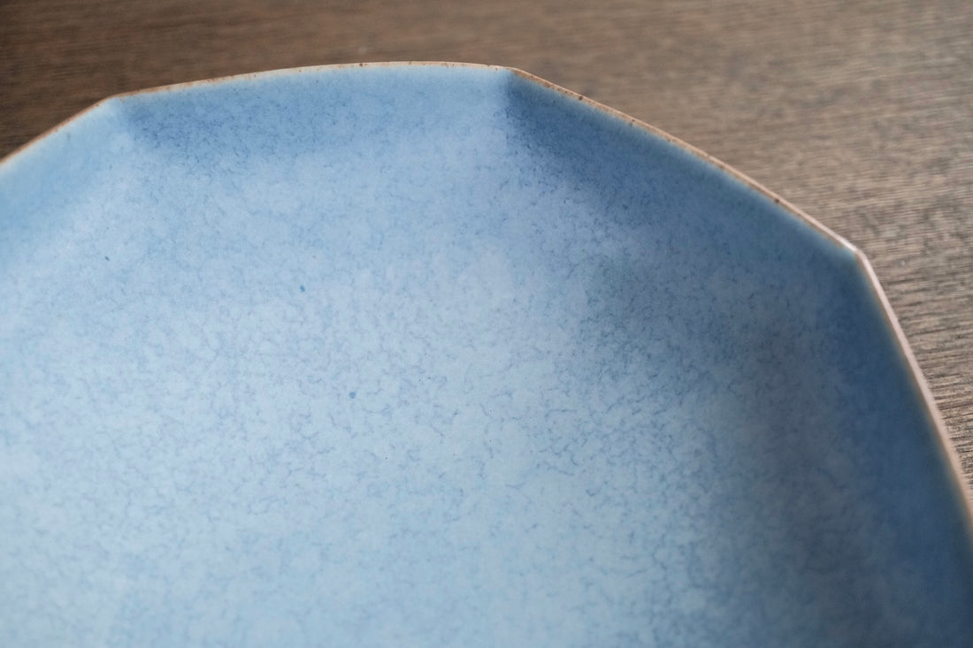 Norio Nakabayashi 中林範夫 Large Octagonal Plate - Blue NN10