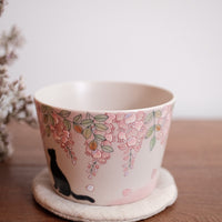 Baizhi Studio- Wisteria Cat Coffee/Tea Cup