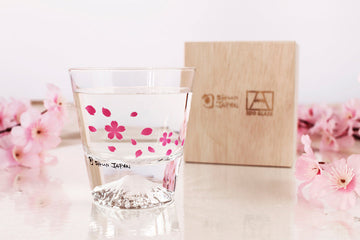 Edo Glass Mt. Fuji Sakura Glass Cup Coloring Changing Cups