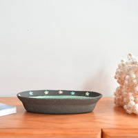Akemi Nakamura 中村明美 Flower Oval Plate AN25